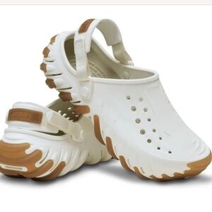 CROCS Cream and Brown Echo Gummy